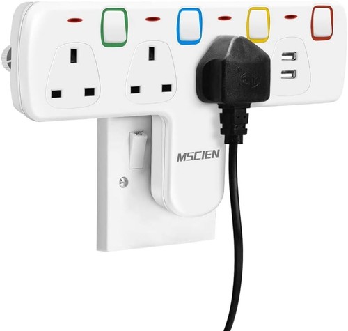 Mscien plug extension with usb - with,