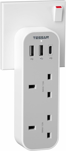 Double plug adaptor with - adaptor,