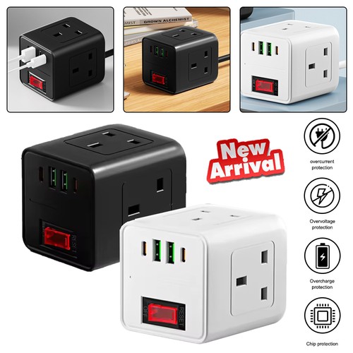 Way cube plug extension - 3-way,