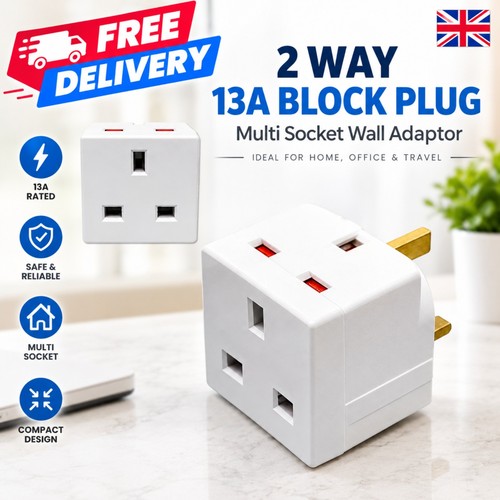 2pcs way 13a mains - 13a, uk